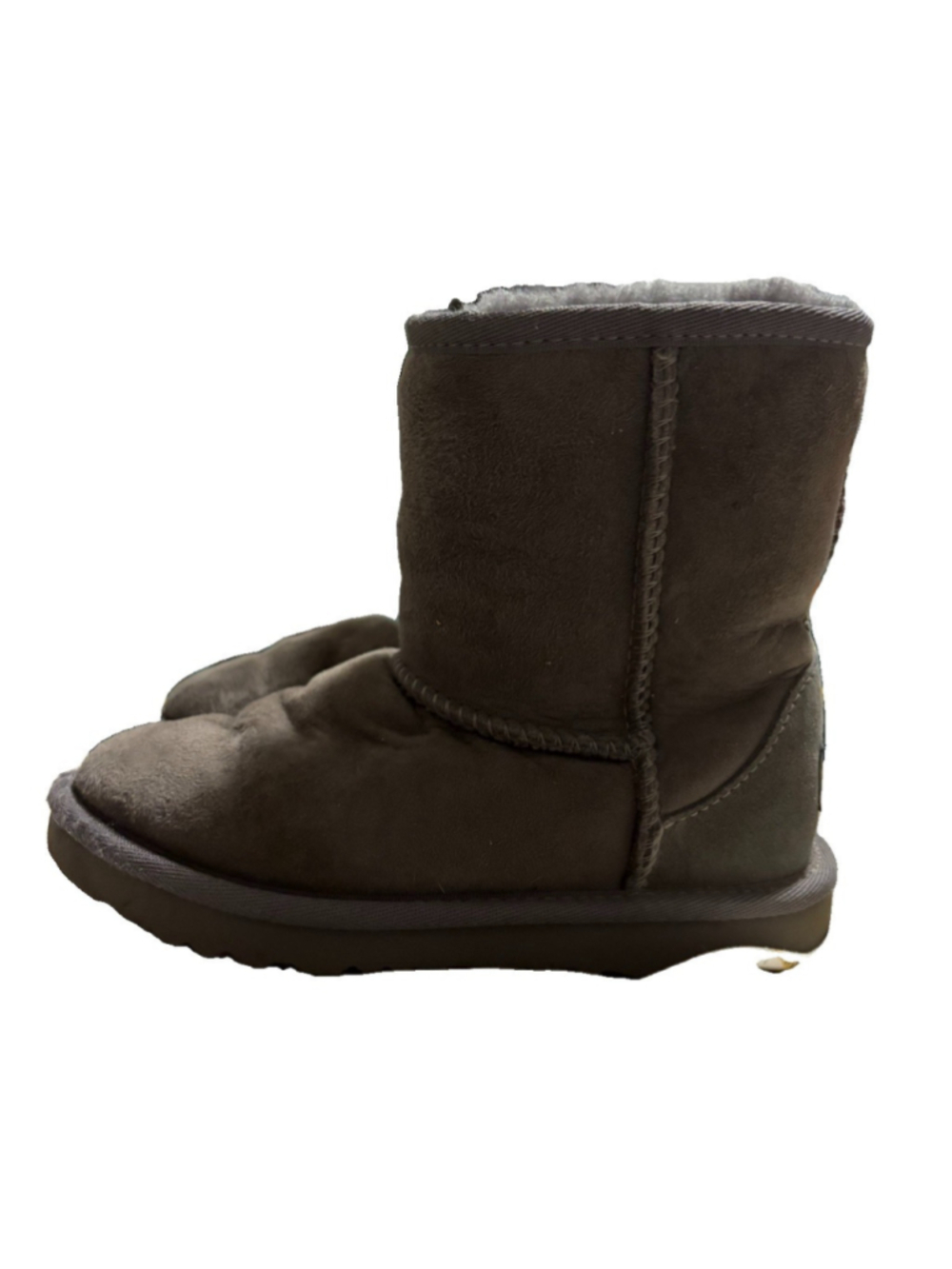 UGG Classic Short Gray Sheepskin Boots Kids Size 12